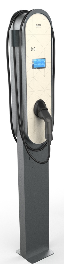 Dobíjecí stanice e:car COLUMN  double kabel PREMIUM AFIR (Burberry stripes, Standardní délka 5 m)