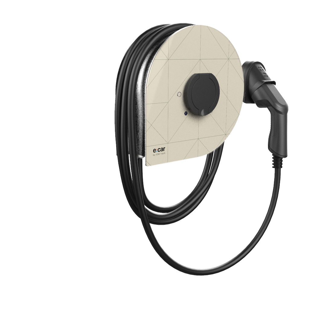 Wallbox e:car WALL double kabel / zásuvka SMART (Burberry stripes, Standardní délka 5 m)